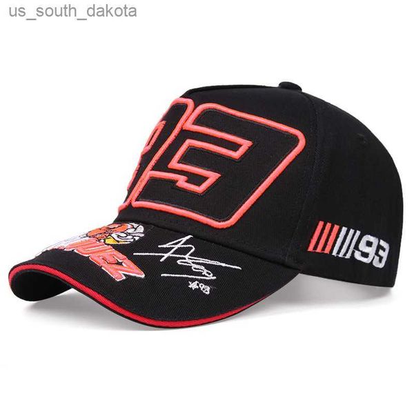 Gorras de béisbol 2022 Moto GP Sombrero de hombre Sombrero de carreras de algodón Motocicleta Gorra de béisbol Coche Sol Snapback Sombreros negros Sombrero de ciclismo al aire libre L230523