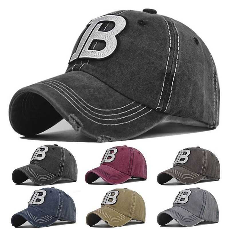 Gorras de béisbol 2022 Nueva gorra de béisbol de mezclilla Primavera y otoño Gorras bordadas al aire libre para mujer Gorras con visera Carta lavada Algodón viejo Sombrero para el sol para hombre J230227