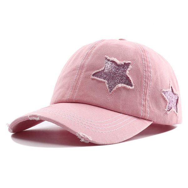 Casquettes de baseball 2022 Nouveau Designer Femmes Noir Bleu Rose Haute Queue De Cheval Casquette De Baseball Bonnet Femme Messy Bun Queue De Poney Bling Chapeaux pour Femmes Os G230201