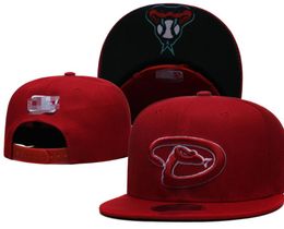 Tapas de pelota 2023-24 Arizona'''Diamondbacks'''Unisex Fashion World Series Baseball Cap LA Snapback Hombres Mujeres Mujeres Sun Bone Gorras Bordado ajustado Tamaño Cap Volar al por mayor A4