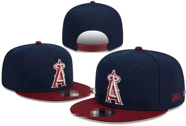 Tapas de pelota 2023-24 Los Ángeles''Angels'''Unisex Fashion World Series Baseball Cap LA NY Snapback Hombres Mujeres Mujeres Sun Bone Gorras bordado ajustado Tam para al por mayor A7