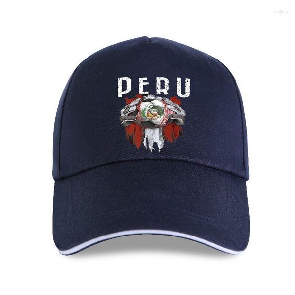 Gorras de béisbol 2023 Llegada de los hombres Gorra de béisbol de hip hop de moda de verano Tops Camiseta peruana Soccers Fan Of Peru Design T-S