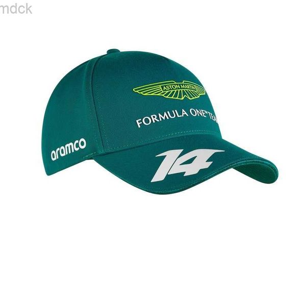 Casquettes de baseball 2023 Aston Martin F1 Alonso Cap Formula One Accessoires Chapeau Hommes et Femmes Vert Fan Supporter