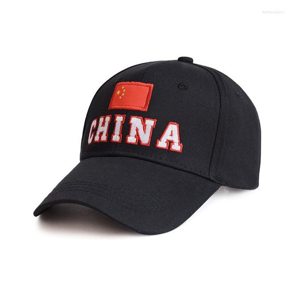 Gorras de béisbol 2023, gorra de béisbol de algodón con bordado de bandera de China, gorra ajustable para hombres y mujeres 326