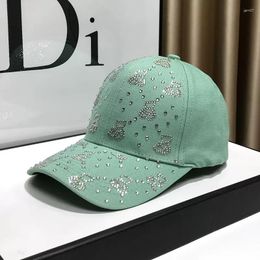 Ball Caps 2023 Early Spring Baseball Cap for Women Rhinestone Bear Outdoor Casual Sun Hat Gorras Para Hombre Snap Back Drop