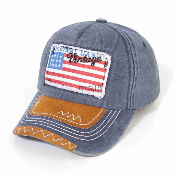 Gorras de bola 2023 Bandera de EE. UU. De alta calidad Gorra de béisbol de camuflaje para hombres Sombrero Snapback Ejército Bandera americana Gorra de béisbol Hueso Trucker Gorras x0927