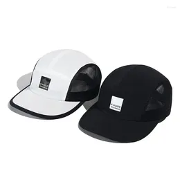 Ball Caps 2023 Japanse Fast Dry 5 Panel Baseball Cap Mannen Vrouwen Korea Gorro Con Orejas Que Se Mueven Gold Trucker mesh Snapback Hoeden