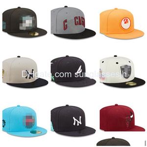 Gorras de bola 2023 Béisbol para hombre Sombreros ajustados Clásico Hip Hop Boston Sport FL Bill Casquette Sombrero deportivo Strapback Snap Back en tamaño Adjus Dhoq6