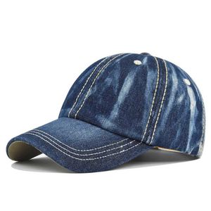 Kogelcaps 2023 Nieuwe Europese en Amerikaanse zijteken wasbare cowboyhoed honkbal hoed vaste kleur gewassen eend tong hoed paar zonnebrand bas b240516