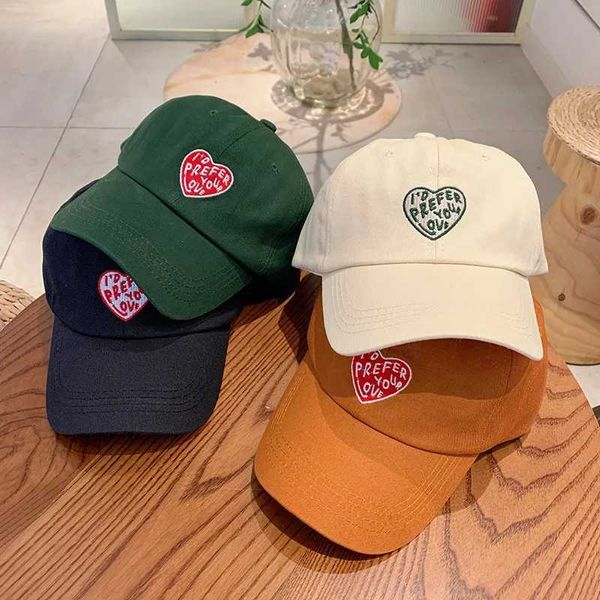 Ball Caps 2023 New Fashion Lettre coréenne Broidered Womens Baseball C Loisking Photo Cotton Couple Hap Hip Hop Unisexe Hat J240506