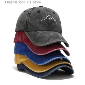 Ball Caps 2023 New Mountain Shooting Range Broidered Mens and Womens Baseball Hat Button Réglable Hip Hop Hat Fashion Dad Hat Bone Gallos Q240408