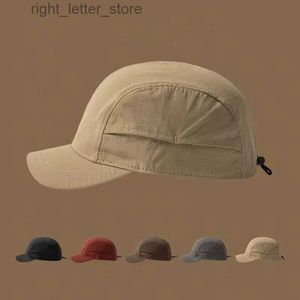 Ball Caps 2023 Sneldrogend Lichtbord Baseball Caps met korte rand Heren Japanse Retro Outdoor Sport Tooling Eend Tong Camping Hoeden YQ231214