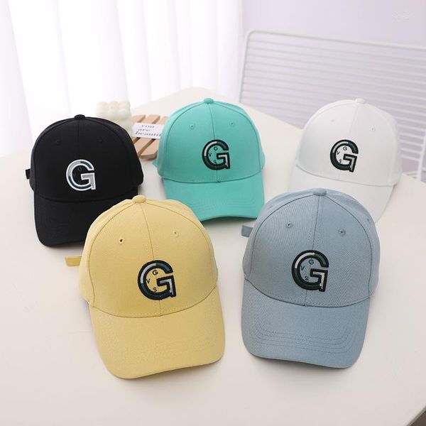 Gorras de béisbol 2023 primavera niños niñas gorra de béisbol letra G bordado niños algodón niño sombrilla al aire libre protección solar gorra de pico de pato