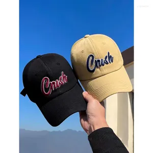 Gorras de bola 2023 Gorra de béisbol de verano Lavado femenino Vintage Vino Rojo Soft Top Sombrilla Sombrero Simple Moda Todos Partido Pato Hombres