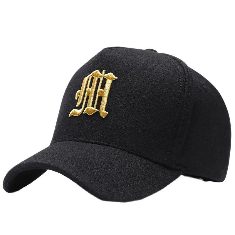 Casquettes De Baseball 2023 Hiver Papa Chaud Feutre Chapeaux Grosse Tête Homme Laine Casquette