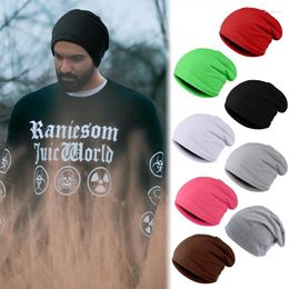 Gorras de bola 2023 sombreros cálidos de invierno para mujeres Casual apilamiento gorro de punto hombres Color sólido Hip Hop Skullies Unisex gorros femeninos