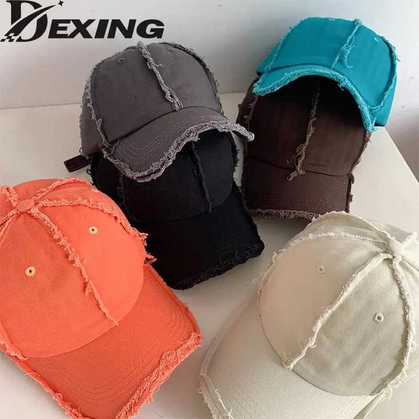 Ball Caps 2023 Y2K Old Baseball Cap Femmes hommes Spring Summer Sun Sun Kpop Japanese Deep Top Wide Brim Big Head Daily Hat Casquettette Q240403