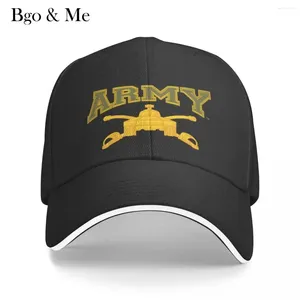 Tapas de pelota 2024 Ejército - Armor Branch Capas de béisbol Black Military Tactical Sombreros Boonie Sombreros Mujeres masculinas