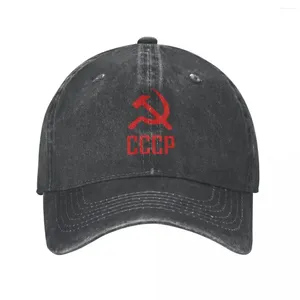 Ball Caps 2024 CCCP Union soviétique Union lavée Coton Cap de baseball Chapeaux Snapback Men Femmes Russie Armée Spring Summer Casual Casquette