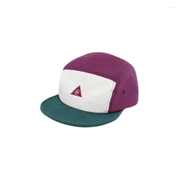 Kogelcaps 2024 kleurblok katoen 5 paneel honkbal cap casquette homme marque luxe platte hiphop snapback hoeden voor vrouwelijke mannen
