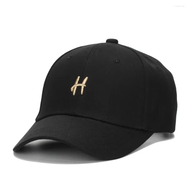 Casquettes de balle 2024 Mode Femmes H Lettre Coton Casquette de baseball Réglable Strapback Lavé Brodé Soleil Papa Chapeau Pour Hommes Chapeaux de Golf