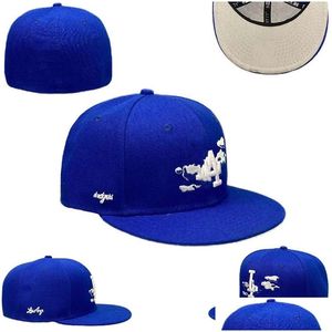 Kogelcaps 2024 gemonteerde hoeden ontwerper honkbalvoetbal flat casual luxe letter borduurwerk katoen alle teams sport gepatchte fl gesloten st dh8xg