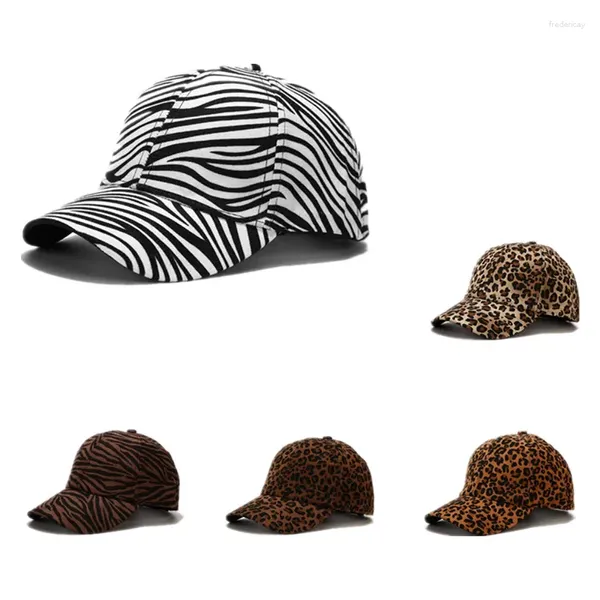 Gorras de bola 2024 Leopardo Estampado de algodón Casquette Gorra de béisbol Sombreros ajustables Snapback para hombres y mujeres