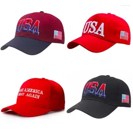 Casquettes de balle 2024 Maga Hat brodé USA Casquette de baseball réglable lettre rouge coton Snapback pour hommes femmes Hiphop extérieur papa chapeaux