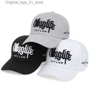 Ball Caps 2024 New Riot Life Curved Baseball Hat Back Back Hat Mens Youth Hip Hop Fashion Brand Womens Hat Q240408