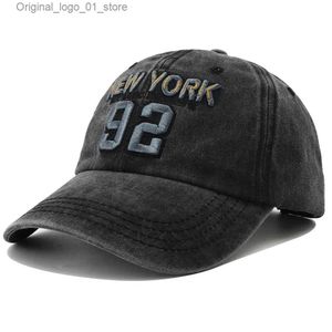 Ball Caps 2024 New York Broidered Baseball Hat Gorro Hombre Outdoor Button Hat Retro Retro Washed Cotton Baseball Hat By New Designer Q240408