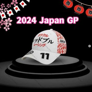 Ball Caps 2024 Officiële F-1 Bull Team Cap 2024 Japan GP Cap Sergio Perez Cap Verstappen Hat Formule 1 Baseball Hat Moto Hoeden Fan Cap T240429