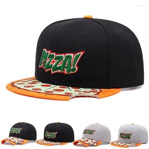 Ball Caps 2024 Pizza Lettre brodée Snapback Fashion Hip Hop Hop Retro Men's Men's Casual Women's Baseball Hats