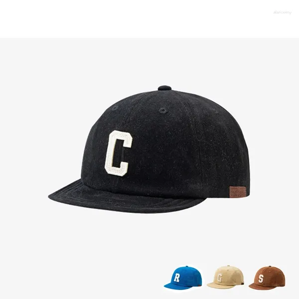 Casquettes de baseball 2024 Court Soft Brim Hiphop Lettres Noir Baseball Skateboard Snapback Bonnet Femme Punk Marque Chapeaux 56-58cm