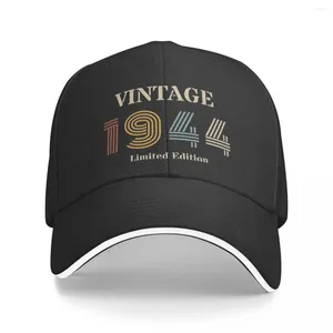 Ball Caps 2024 Zomer honkbalpet 1944 Vintage verjaardagscadeau voor mannen vrouwen van 80 jaar oude vrachtwagenchauffeur Casual Headwear verstelbaar