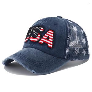 Tapas de pelota 2024 Summer transpirable camionero Snapback Cap Femme USA Bordado Bordery Baseball Hats para mujeres Gorras Mujer