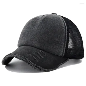 Capes à balle 2024 Été Black White White Rose 5 Panneau Basball Panneau avec des chapeaux de camionneur en filet respirant pour hommes Snapback Gorros B2895