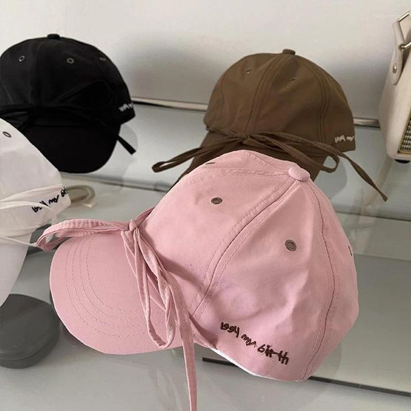 Ball Caps 2024 Sweet Bow Diamond Love Denim Baseball Unisexe Version coréenne Niche Ins Casual Casual Voly Volyle Women's Hats