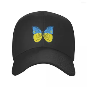 Ball Caps 2024 Oekraïense vlindervlag van Oekraïne Summer Sun Baseball Cap Ademblage verstelbare mannelijke buitenhoed