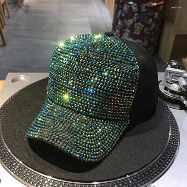 Casquettes de baseball pour femmes, chapeaux de Baseball brillants avec strass, décoration en cristal scintillant, accessoires de mode pour filles, 2024