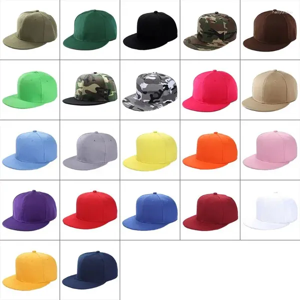 Casquettes de balle 22 styles femmes hommes été hip hop style casquette de baseball plat bill bord blanc solide F3MF