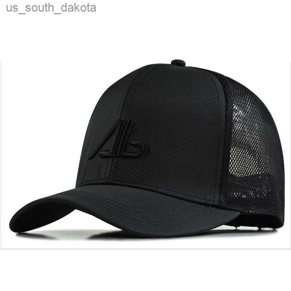 Casquettes de baseball 56-61cm 62-68cm Big Head Man Plus Size Casquette de baseball Hommes Été Mince Polyester Mesh Trucker Hat Male 3d Broderie Snapback Chapeaux L230523