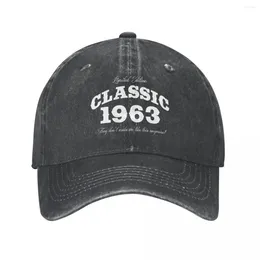 Casquettes de baseball 60 ans Vintage Classic Car 1963 60e anniversaire 354 Jeans Baseball Chapeaux Papa Casquette Printemps Été Hip Hop Casquette