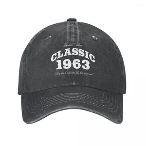 Kogelcaps 60 -jarige vintage klassieke auto 1963 60e verjaardag 354 jeans honkbal hoeden dad cap lente zomer hiphop casquette