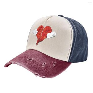 Casquettes de baseball 808s Certifié Lover Boy Broken Heart Baseball Cap Distressed Washed Snapback Hat Entraînements en plein air Ajustement réglable