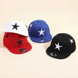 Ball Caps A Middle School Children's Unisexe Broidered Pentagram Baseball Cap Hip Hop Hat Visor