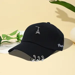 Capes à balle Un chapeau de pendentif de tour en fer personnalisé pour les hommes et les sorties pour femmes Cap de baseball polyvalent Sun Street Hip-hop