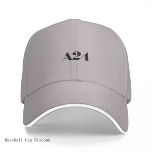 Ball Caps A24 Zwart Logo Cap Baseball Anime Hoed Dames Heren
