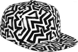 Ball Caps Abstract Doodle Verstelbare Snapback Hoed voor mannen en vrouwen - Zonnekap Hip Hop Baseball Flat Bill Brim