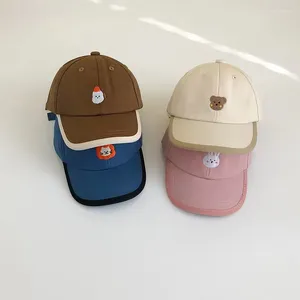 Casquettes de baseball réglable bébé casquette de baseball été enfant en bas âge dessin animé ours lion broderie mignon chapeaux de soleil enfants coton bonnet snapback chapeau