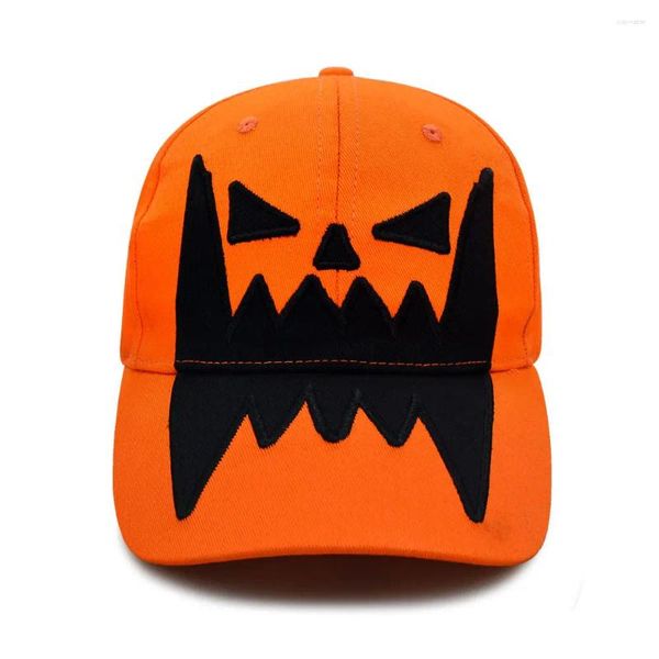 Gorras de bola Gorra de béisbol ajustable Calabaza Sombrero para el sol Al aire libre Halloween Mascarada Carnaval Algodón Festival Decoración Traje